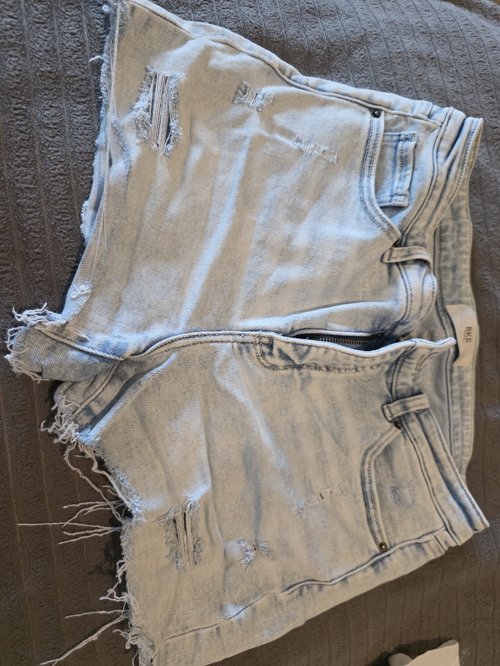 BKE Light Wash Denim Jean Shorts - Light Blue